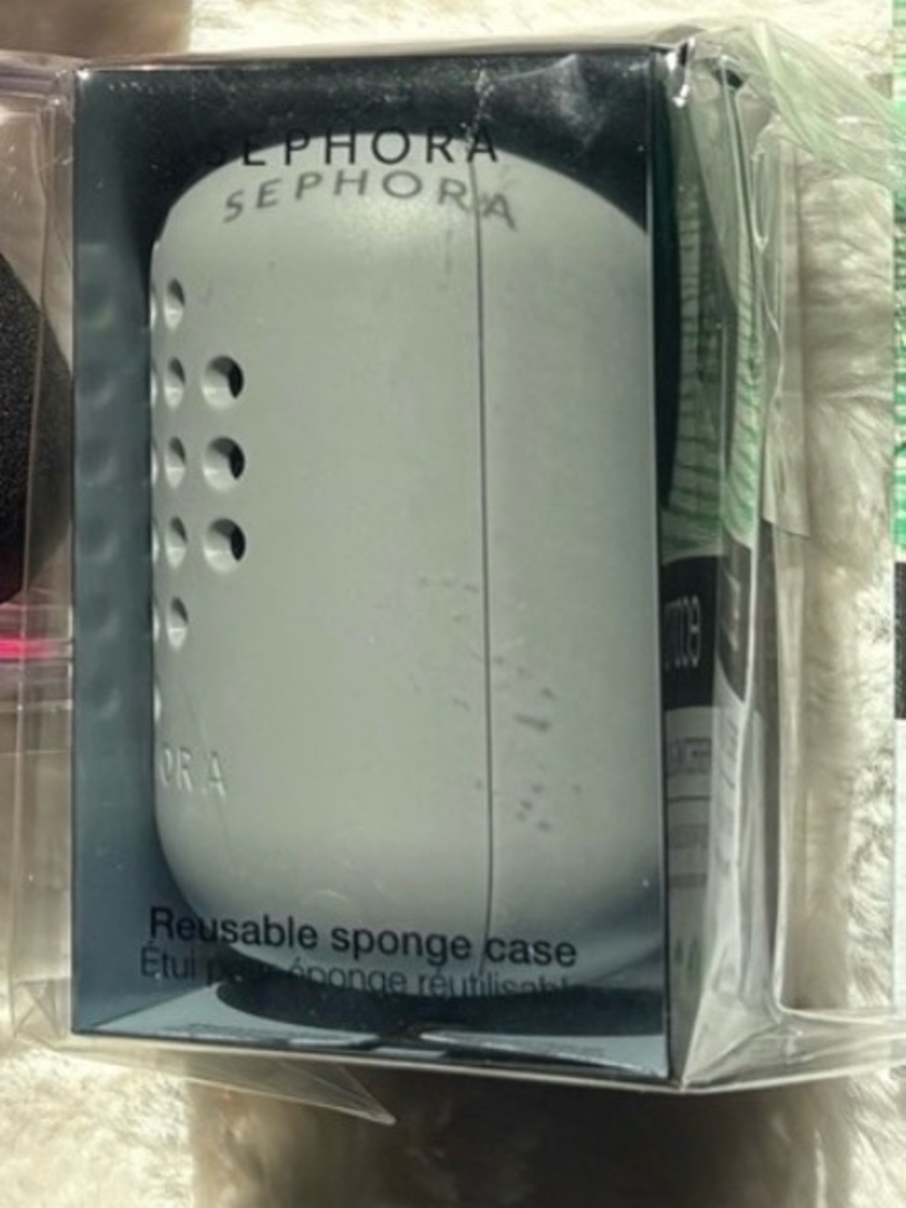 Sephora Light Gray Reusable Sponge Case